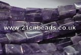 CNA36 15.5 inches 8*12mm cuboid grade AB natural amethyst beads