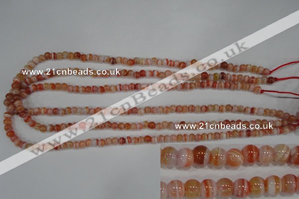 CAG3586 15.5 inches 6mm round red line agate beads wholesale