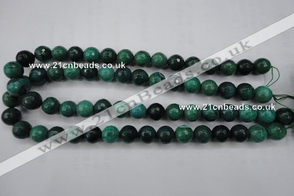 CAG5129 15.5 inches 12mm faceted round agate beads wholesale