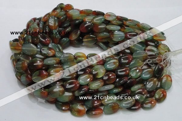 CAG795 15.5 inches 13*18mm oval rainbow agate gemstone beads