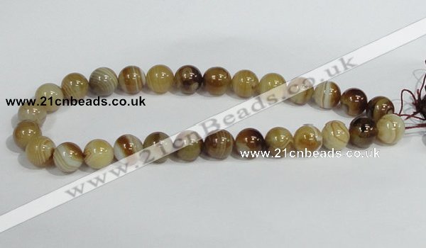 CAG940 16 inches 14mm round madagascar agate gemstone beads