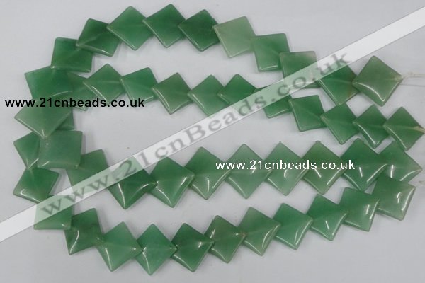 CAJ303 15.5 inches 18*18mm diamond green aventurine jade beads