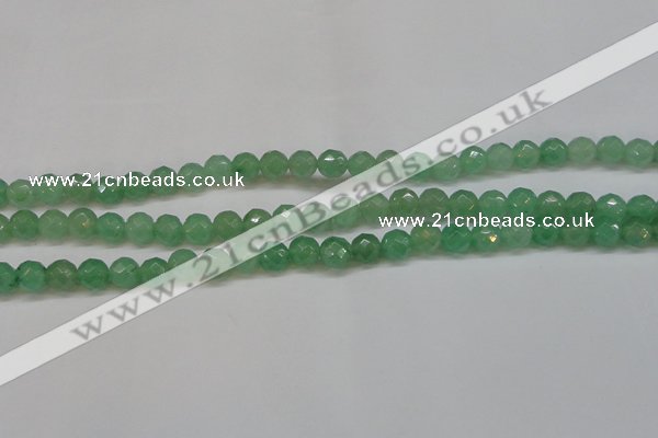 CAJ622 15.5 inches 8mm faceted round green aventurine beads