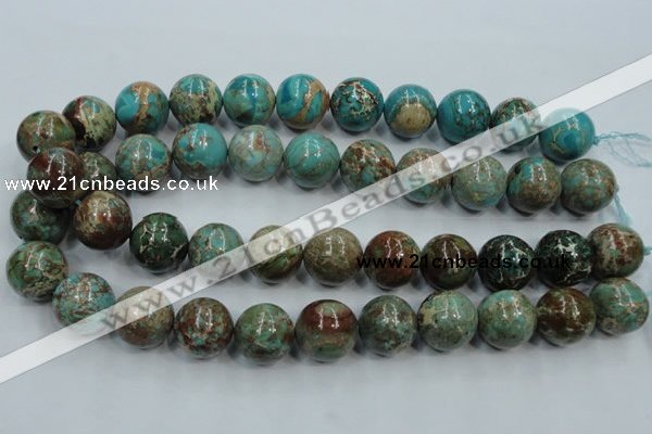 CAT03 15.5 inches 18mm round natural aqua terra jasper beads