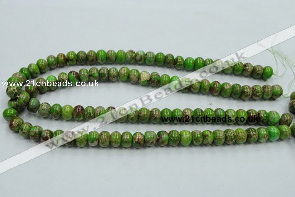 CAT55 15.5 inches 8*10mm rondelle dyed natural aqua terra jasper beads