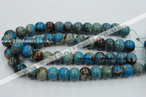 CAT64 15.5 inches 15*18mm rondelle dyed natural aqua terra jasper beads