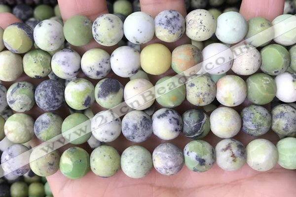 CAU480 15.5 inches 10mm round matte Australia chrysoprase beads