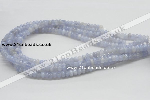 CBC04 15.5 inches 4*8mm rondelle  blue chalcedony beads wholesale