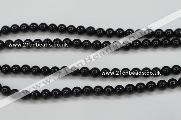 CBJ553 15.5 inches 8mm round Russian black jade beads wholesale