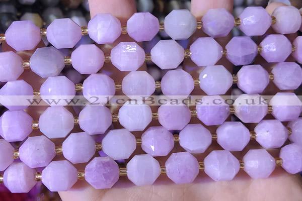 CCB1003 15 inches 9*10mm faceted kunzite beads