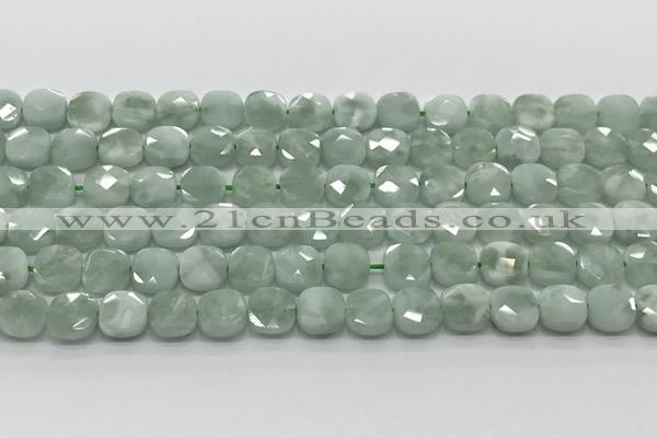 CCB905 15.5 inches 8*8mm faceted square angel skin beads