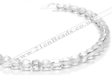 CCC36 15.5 inches 8mm round white crystal beads Wholesale