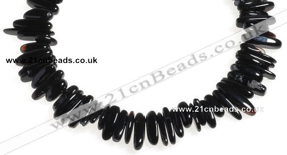 CCH03 16 inches black agate chips gemstone beads wholesale