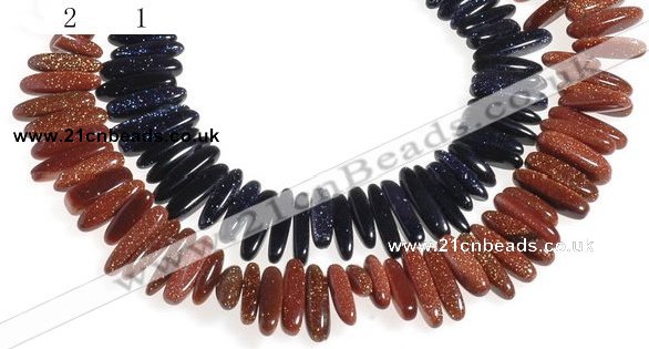 CCH42 16 inches goldstone chips gemstone beads wholesale