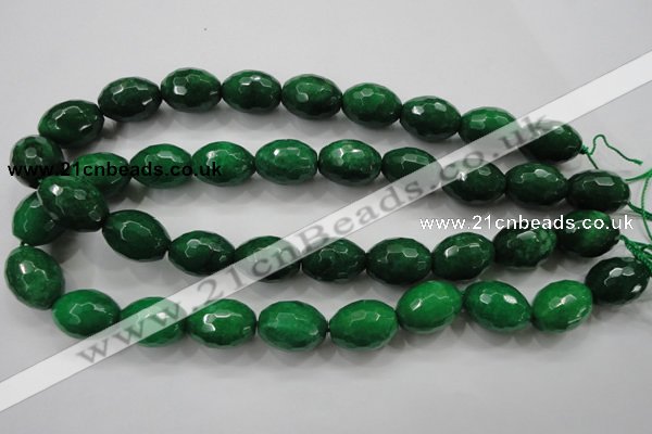 CCN1486 15.5 inches 15*20mm faceted rice candy jade beads wholesale