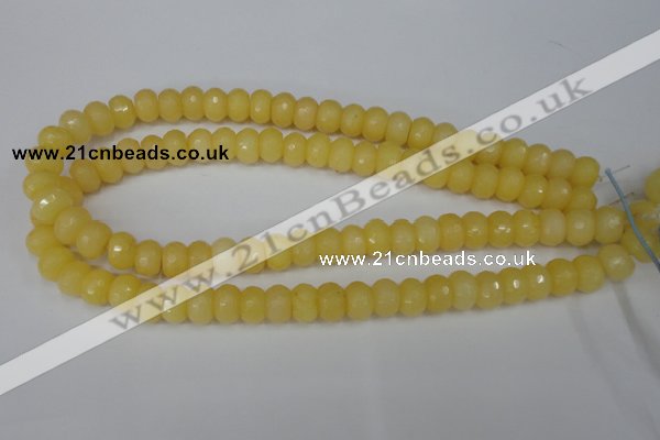 CCN151 15.5 inches 8*12mm faceted rondelle candy jade beads