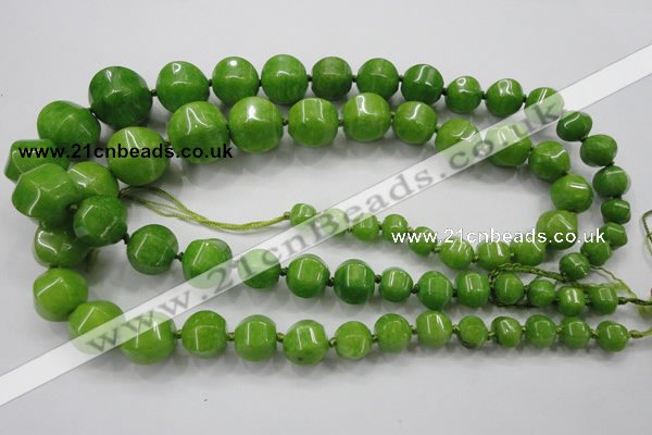 CCN1533 15.5 inches 8*8mm - 20*20mm pumpkin candy jade beads