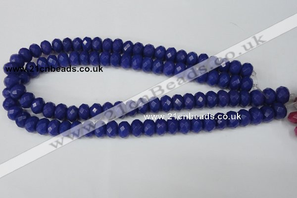 CCN155 15.5 inches 8*12mm faceted rondelle candy jade beads