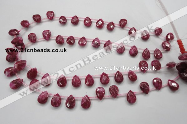 CCN1581 15.5 inches 10*14mm briolette candy jade beads wholesale