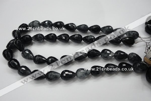 CCN1610 15.5 inches 13*18mm faceted teardrop candy jade beads