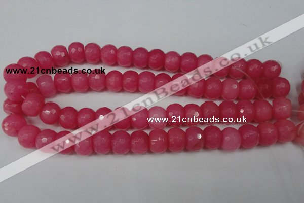 CCN164 15.5 inches 12*16mm faceted rondelle candy jade beads