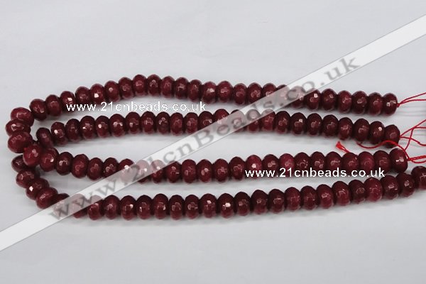 CCN1992 15 inches 8*12mm faceted rondelle candy jade beads wholesale