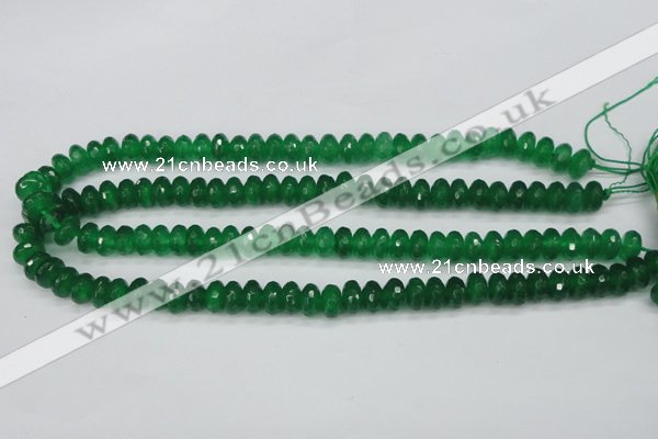 CCN1998 15 inches 6*10mm faceted rondelle candy jade beads wholesale