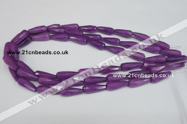 CCN200 15.5 inches 9*22mm faceted teardrop candy jade beads