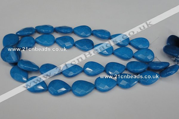 CCN2334 15.5 inches 18*25mm faceted flat teardrop candy jade beads