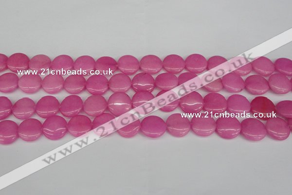 CCN2600 15.5 inches 18mm flat round candy jade beads wholesale