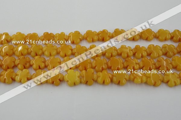 CCN2663 15.5 inches 16mm carved flower candy jade beads wholesale