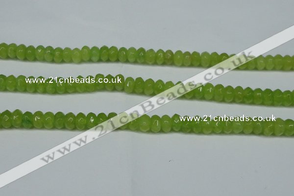 CCN2862 15.5 inches 4*6mm faceted rondelle candy jade beads