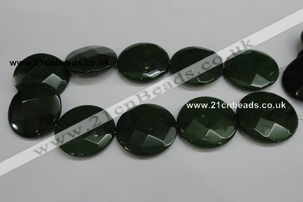 CCN321 15.5 inches 40mm faceted coin candy jade beads wholesale