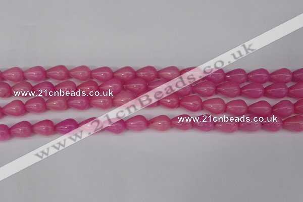 CCN3765 15.5 inches 10*14mm teardrop candy jade beads wholesale