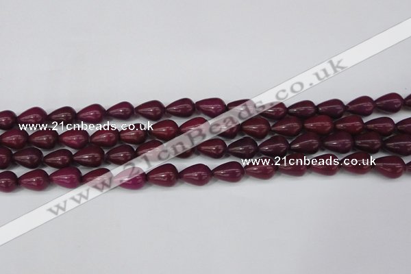 CCN3768 15.5 inches 10*14mm teardrop candy jade beads wholesale