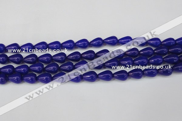 CCN3772 15.5 inches 10*14mm teardrop candy jade beads wholesale