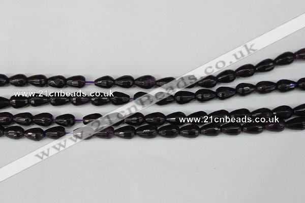 CCN3780 15.5 inches 8*12mm faceted teardrop candy jade beads