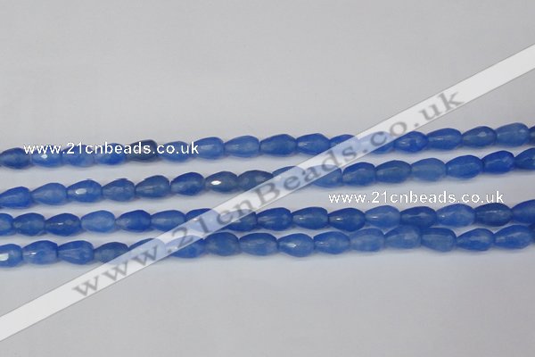 CCN3782 15.5 inches 8*12mm faceted teardrop candy jade beads