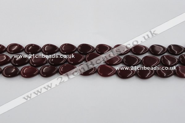 CCN3865 15.5 inches 13*18mm flat teardrop candy jade beads