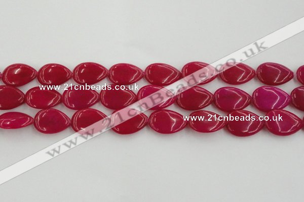 CCN3892 15.5 inches 18*25mm flat teardrop candy jade beads