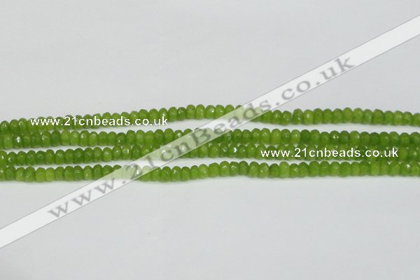 CCN4140 15.5 inches 4*6mm faceted rondelle candy jade beads