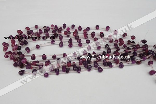 CCN431 15.5 inches Top-drilled 6*9mm teardrop candy jade beads