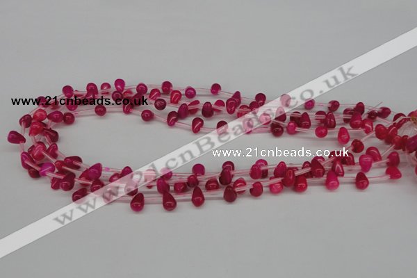 CCN435 15.5 inches Top-drilled 6*9mm teardrop candy jade beads