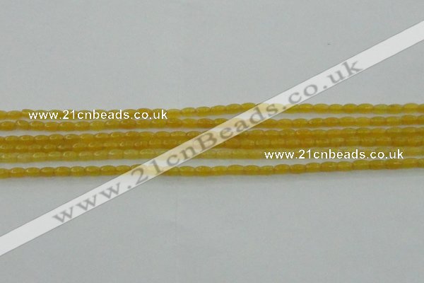 CCN4511 15.5 inches 3*5mm rice candy jade beads wholesale