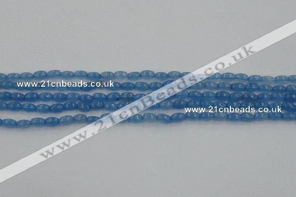 CCN4521 15.5 inches 4*6mm rice candy jade beads wholesale