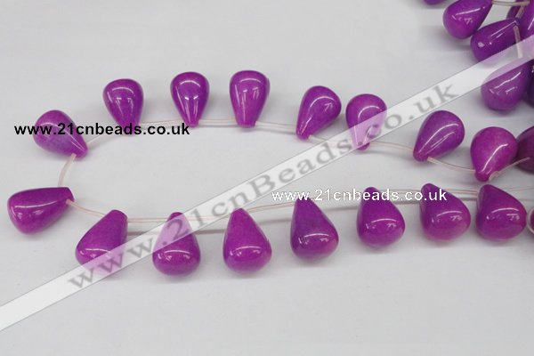 CCN467 15.5 inches Top-drilled 18*25mm teardrop candy jade beads