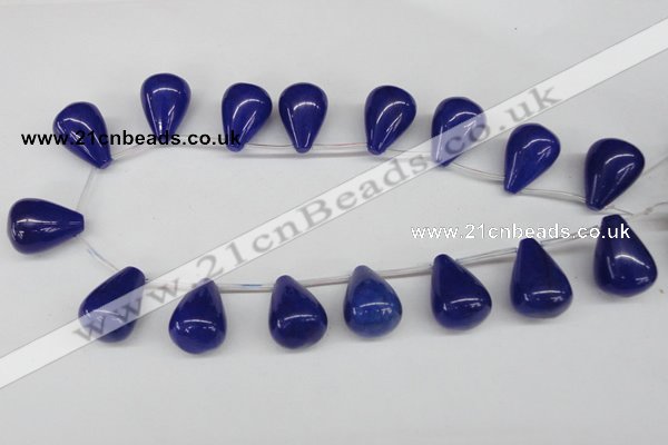 CCN468 15.5 inches Top-drilled 18*25mm teardrop candy jade beads