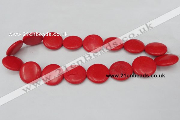 CCN506 15.5 inches 25mm flat round candy jade beads wholesale