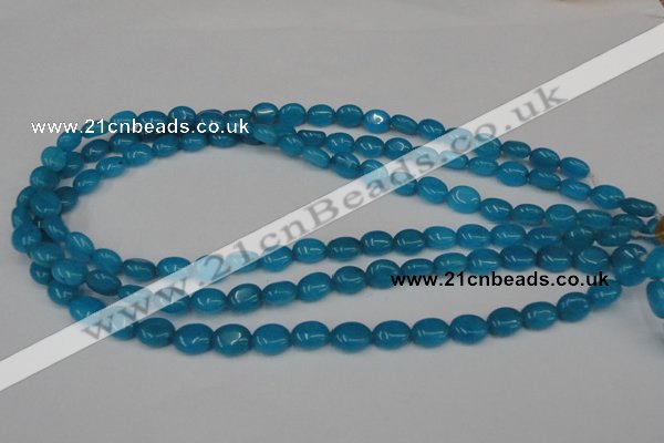 CCN521 15.5 inches 8*10mm oval candy jade beads wholesale