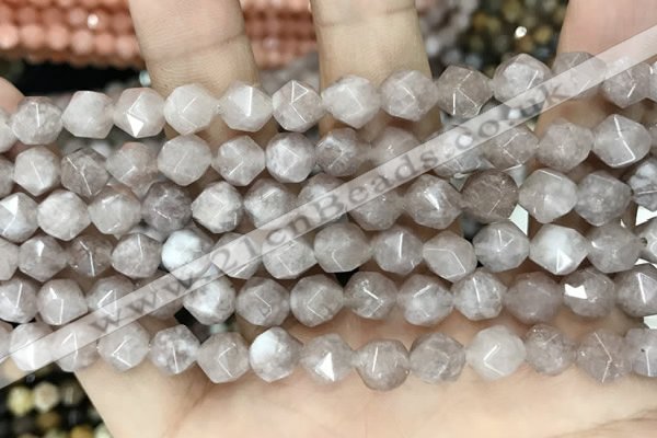 CCN5250 15 inches 8mm faceted nuggets candy jade beads